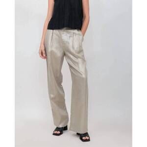 NEW NARY pleated high waist trouser in champagne